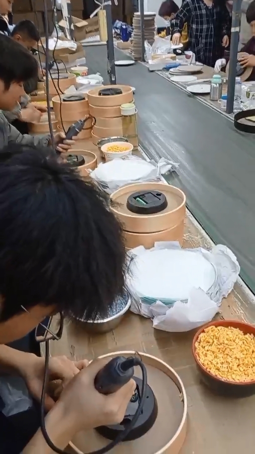 assembling bent wood wall clock